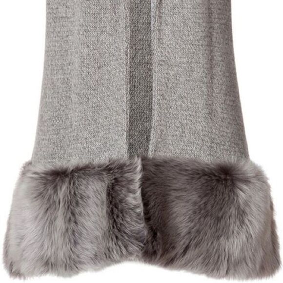 Ralph Lauren Pre-Fall ‘14 Collection Gray Cashmere Shearling Open Cardigan Vest - Picture 5 of 16